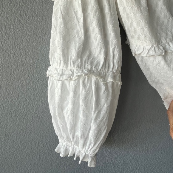 Anthropologie- Angela Peasant White Blouse - Picture 9 of 15